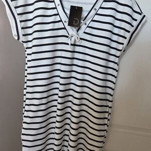 Striped Black and White Women's Dress